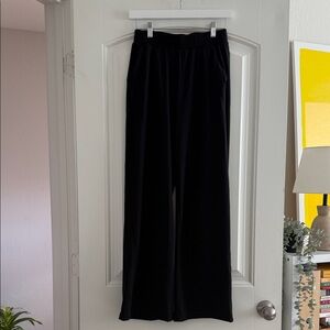 Yogalicious Black Wide-Leg Pull-On Trousers